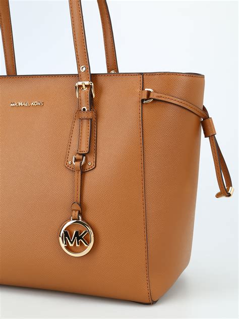 michael michael kors voyager medium leather tote|michael kors tote with zipper.